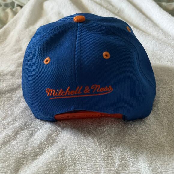 Mitchell & Ness New York Knicks Two-Tone Snapback Hat Basketball Blue Orange NEW - Picture 4 of 10